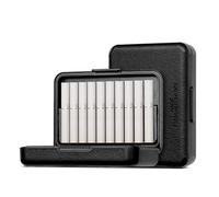 Durable PU Leather Cigarette Case - 20 Capacity, Pressure-Proof and Portable, Moisture-Proof Design, Essential Smoking Accessories Gift for Men on the Go(Black5)