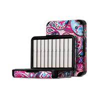 Durable PU Leather Cigarette Case - 20 Capacity, Pressure-Proof and Portable, Moisture-Proof Design, Essential Smoking Accessories Gift for Men on the Go(Pink)