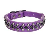 Durable Pu Leather Pet Dog Collar, Metal Nail Buckle Accessories, Personalized Neck Protective Collar For Dogs large dog collar(2,L)