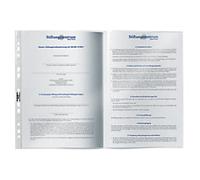 DURABLE Punched Pockets A3 Clear Transparent 60 Microns PP (Polypropylene) Top Opening 11 Holes Pack of 10