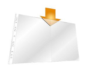 DURABLE Punched Pockets A3 Clear Transparent 60 Microns PP (Polypropylene) Top Opening 11 Holes Pack of 10