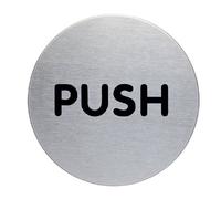 Durable Push Pictogram 65mm Scratch Resistant Stainless Steel Door Sign (Packof 5)