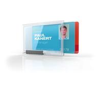 Durable PUSHBOX Duo 2 Card Security Pass ID Holder | 10 Pack | Clear