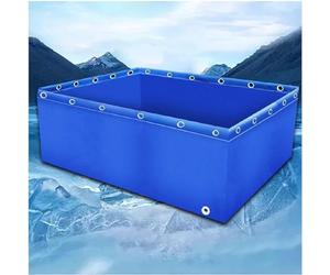 Durable PVC Canvas Rium Pool with Drain Valve0.5mm Tarp for Koi Saltwater Fish & Aquatic rageIdeal Temporary Holding Tank for Swimming & Outdoor Fun