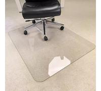 Durable PVC Chair Mat for Hard Floors - 2mm Thick Office Floor Protector for Rolling Chairs Tiles & Desktops (130x260cm) - Enhance Mobility & Protect Surfaces