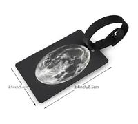 Durable PVC Luggage Id Tags for Suitcases TSA Approved, Personalized Travel Bag Identifier for Suitcases Backpacks, Moon Luggage Tag,Tear-Resistant Contact Info Tag Holder for Kids, Air Travel