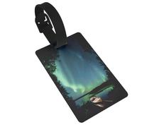 Durable PVC Luggage Id Tags for Suitcases TSA Approved, Personalized Travel Bag Identifier for Suitcases Backpacks, Celestial Night Luggage Tag,Tear-Resistant Contact Info Tag Holder for Kids
