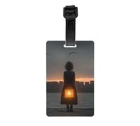 Durable PVC Luggage Tag with Full Lonely Back Print Design for Easy Bag Identification and Travel Accessories