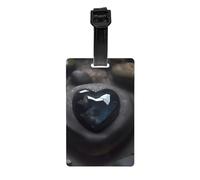 Durable PVC Luggage Tag with Full Mysterious Love Stone Print Design for Easy Bag Identification and Travel Accessories