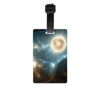 Durable PVC Luggage Tag with Full Quasar Storm Print Design for Easy Bag Identification and Travel Accessories