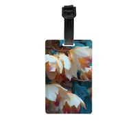 Durable PVC Luggage Tag with Full Twilight Petals Print Design for Easy Bag Identification and Travel Accessories