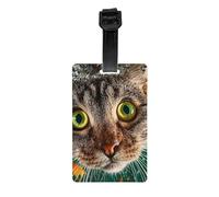 Durable PVC Luggage Tag with Full Unbelievable Eyes Print Design for Easy Bag Identification and Travel Accessories