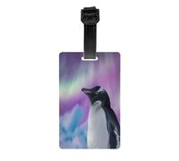 Durable PVC Luggage Tags Personalized Bag Tags for Suitcases, Travel and More Easy to Identify, Full-Print Design Penguin