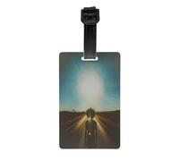 Durable PVC Luggage Tags Personalized Bag Tags for Suitcases, Travel and More Easy to Identify, Full-Print Design The Scorching Sun is Like Fire