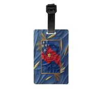 Durable PVC Luggage Tags Personalized Bag Tags for Suitcases, Travel and More Easy to Identify, Full-Print Design Flag of North Carolina