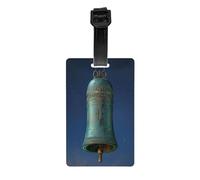 Durable PVC Luggage Tags Personalized Bag Tags for Suitcases, Travel and More Easy to Identify, Full-Print Design Copper Bell