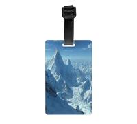Durable PVC Luggage Tags Personalized Bag Tags for Suitcases, Travel and More Easy to Identify, Full-Print Design Snow Mountain