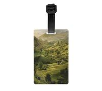 Durable PVC Luggage Tags Personalized Bag Tags for Suitcases, Travel and More Easy to Identify, Full-Print Design Pastoral