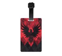 Durable PVC Luggage Tags Personalized Bag Tags for Suitcases, Travel and More Easy to Identify, Full-Print Design Albania Flag