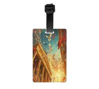 Durable PVC Luggage Tags Personalized Bag Tags for Suitcases, Travel and More Easy to Identify, Full-Print Design Restoration