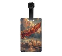 Durable PVC Luggage Tags Personalized Bag Tags for Suitcases, Travel and More Easy to Identify, Full-Print Design Leningrad Oblast Flag