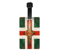 Durable PVC Luggage Tags Personalized Bag Tags for Suitcases, Travel and More Easy to Identify, Full-Print Design Flag of North Rhine Westphalia