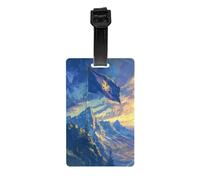 Durable PVC Luggage Tags Personalized Bag Tags for Suitcases, Travel and More Easy to Identify, Full-Print Design Montana Flag