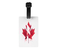 Durable PVC Luggage Tags Personalized Bag Tags for Suitcases, Travel and More Easy to Identify, Full-Print Design Canada Flag
