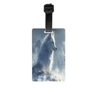 Durable PVC Luggage Tags Personalized Bag Tags for Suitcases, Travel and More Easy to Identify, Full-Print Design Lonely Fox