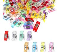 Durable Quilting Clips - Multicolored Plastic, Strong Grip - Ideal for Sewing, Crafting, Quilting, Knitting & Crochet - Fabric Clips 130 PCS
