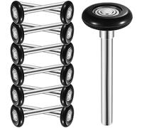 Durable & Quite 2" Sealed 6200ZZ Bearing Nylon Garage Door Rollers Wheel with 11 Ball - 4" Stem, 12 Packs