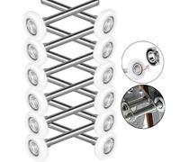 Durable & Quite 2" Sealed 6200ZZ Bearing Nylon Garage Door Rollers Wheel with 11 Ball - 7" Stem, 12 Packs