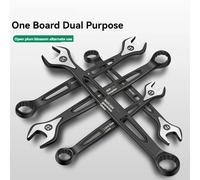 Durable Ratchet Wrench 8-32mm Plum Blossoms Open Combination Wrench Two-Way Double Fast Ratchet Wrench Auto Repair Tools 8mm