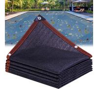 Durable Rectangular Pool Cover 4x8m/5x10m - Winter Protection for Inground & Above Ground Pools Fine Mesh Leaf Net Tarpaulin Heavy-Duty Outdoor Safety Solution (4x6m/13x19.6ft)