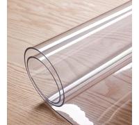 Durable Rectangular Table Cover HeatResistant Transparent PVC Table Protector Waterproof Tablecloth 2.5mm Thick Frosted Finish 100x120cm (39x47in) for Dining Table
