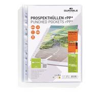 Durable Recycled A4 Plastic Wallets - Pack of 40 Robust Poly Pockets - Made of Strong Recycled PP - Transparent