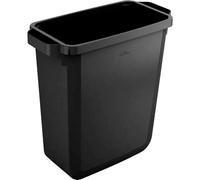 Durable Recycling Bin Durabin Eco, 60 Litre, Black, Made from Eco Plastic | for Waste Collection or Recycling, Carry Handles, 600 x 282 x 590mm, Blue Angel Certified, Made in Poland
