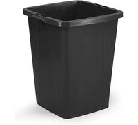 Durable Recycling Bin Durabin Eco, 90 Litre, Grey, Food and Freezer Safe | for Waste Collection or Recycling, Carry Handles, 610 x 520 x 490mm, Blue Angel Certified, Made in Poland