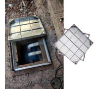 Durable Removable Septic Tank Covers with Hidden Inspection Hatch, 70x70x8cm, Waterproof Access Grates for Homes & Public Spaces, Secure Drainage Solutions