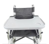 Durable Removable Wheelchair Table Lap Tray Food Cup Holder for Eating Reading Writing(Gray)
