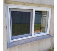 Durable Replacement Aluminum Sliding Window for Mobile Homes 1630" Horizontal Vent Energy Efficient White Window for Basements Size 90x45cm/35x18