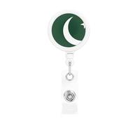 Durable Retractable Badge Holder for Work Staff Campus with Unique Flag of Pakistan Print Design