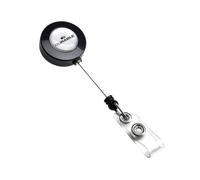 Durable Badge Reel in Charcoal | Pack of 10 | Ideal for Securely Holding Name Badges, Security Passes, Key Fobes, etc.
