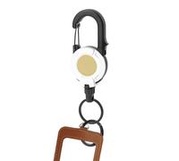 Durable Retractable Keychain - Magnetic Lockable Clip with Carabiner | Anti-lost Steel Cord Lanyard for Keys Badge Travel Tools for Office Students Women Men