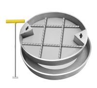 Durable Round Cover Lid for Septic Tanks and Manholes - Heavy-Duty, Concealed Design for Lawn, Garden, and Yard Safety