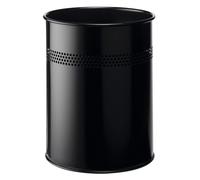 Durable Round Metal Perforated Waste Bin | Scratch Resistant Steel | 15L