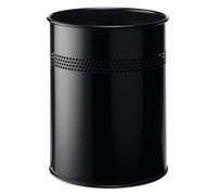Durable Perforated Waste Bin 15L Black