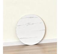 Durable Round Wood Dining Table Top Replacement 20"-36" | White Tabletop Protector for Patio Bistro & Balcony | Stylish 60cm (23.6in)