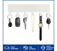 Durable Rust-Resistant Key Holder with 6 Hooks - Ideal for Any Wall Surface