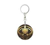 Durable Rustproof Circular Metal Keychain Tag, Decorative Key Identifier Fob For Husband Wife Christmas Valentine Gift, Hawaiian Turtle Round Metal Keychain, Aluminum Key Ring Holder For Keys